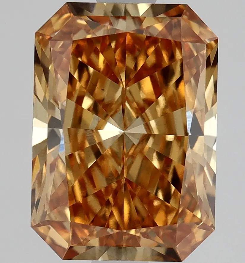 Radiant 1.81ct Fancy Vivid Brownish Yellow VS 1