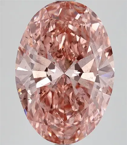 [T1A1A] Oval 3.82ct Fancy Vivid Pink SI 1